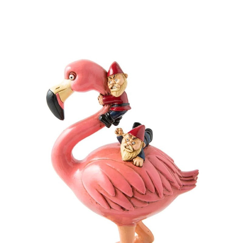 Bigmouth Inc. Pink Flamingo Gnome Figurine