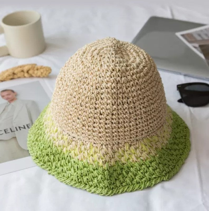 Dual Tone Crochet Bucket Hat