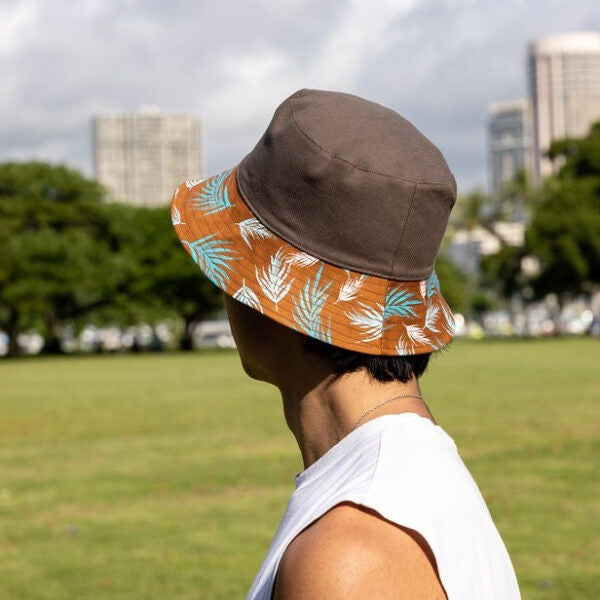 Charcoal/Tropical Reversible Bucket Hat