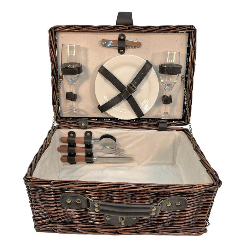 Sonoma 2 Person Willow Picnic Basket