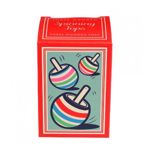 Wooden Spinning Tops, Set of 3