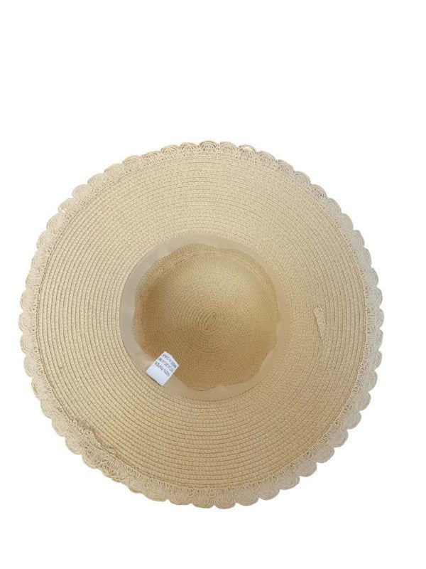 Brim Straw Hat W/Tassel Strap