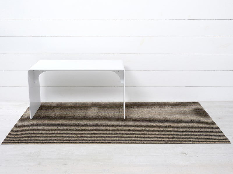 Chilewich Breton Stripe Shag Mat, Coast