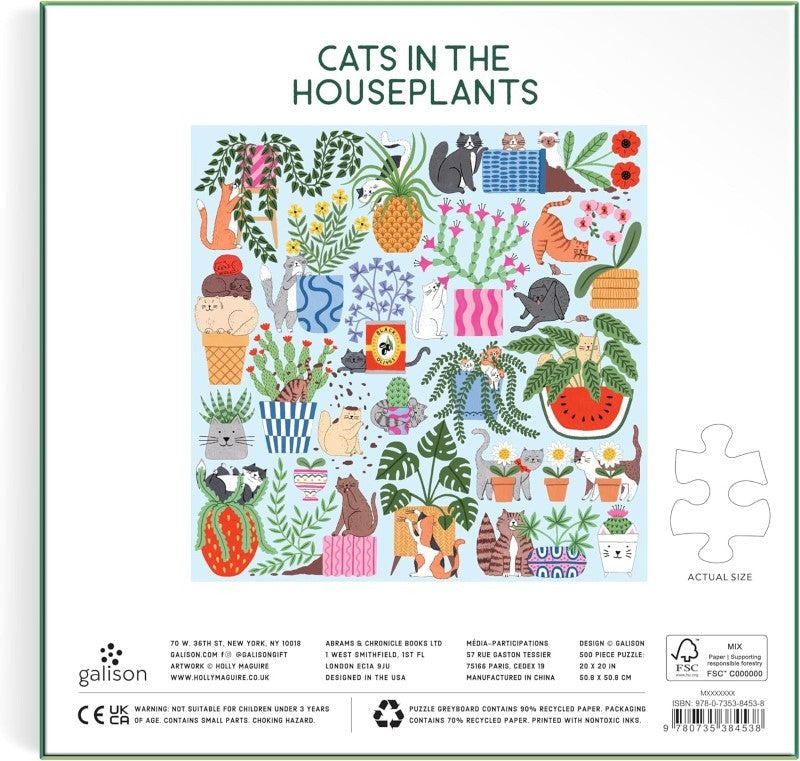 Cats in the Houseplants 500 Piece Puzzle