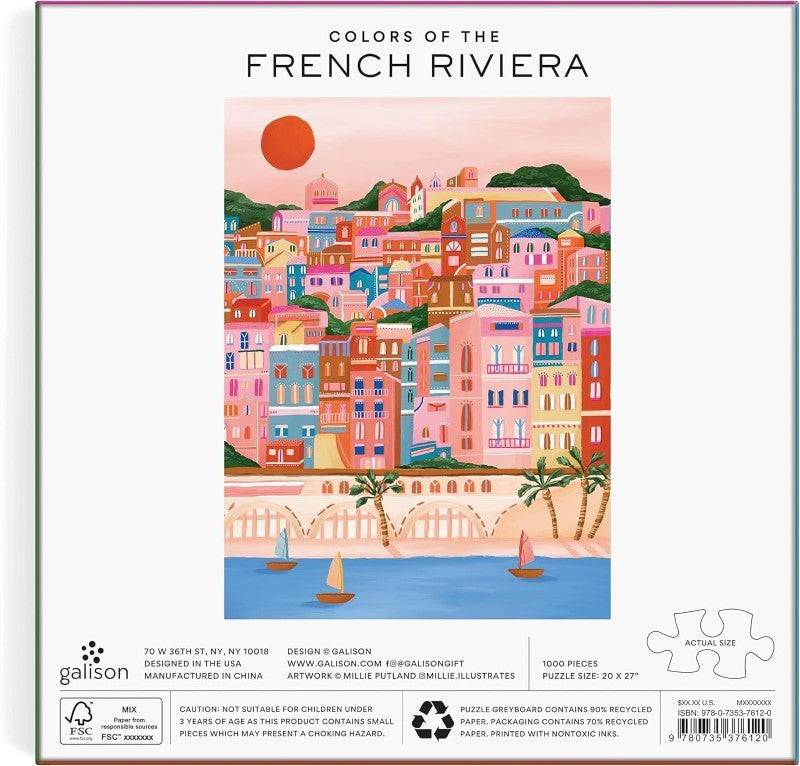 Colors Of The French Riviera 1000 Piece Puzzle in Square Box