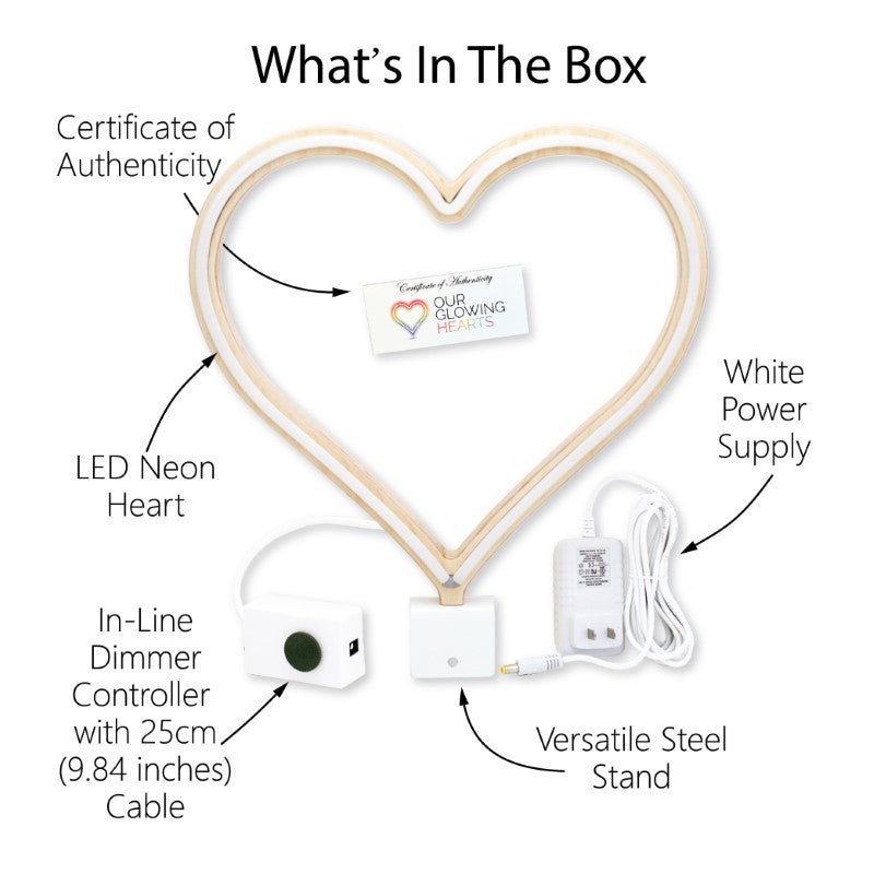 Neon Hero Heart | Our Glowing Hearts