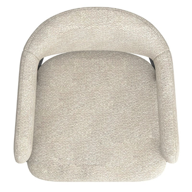 Archer Dining Chair Beige Fabric and Black