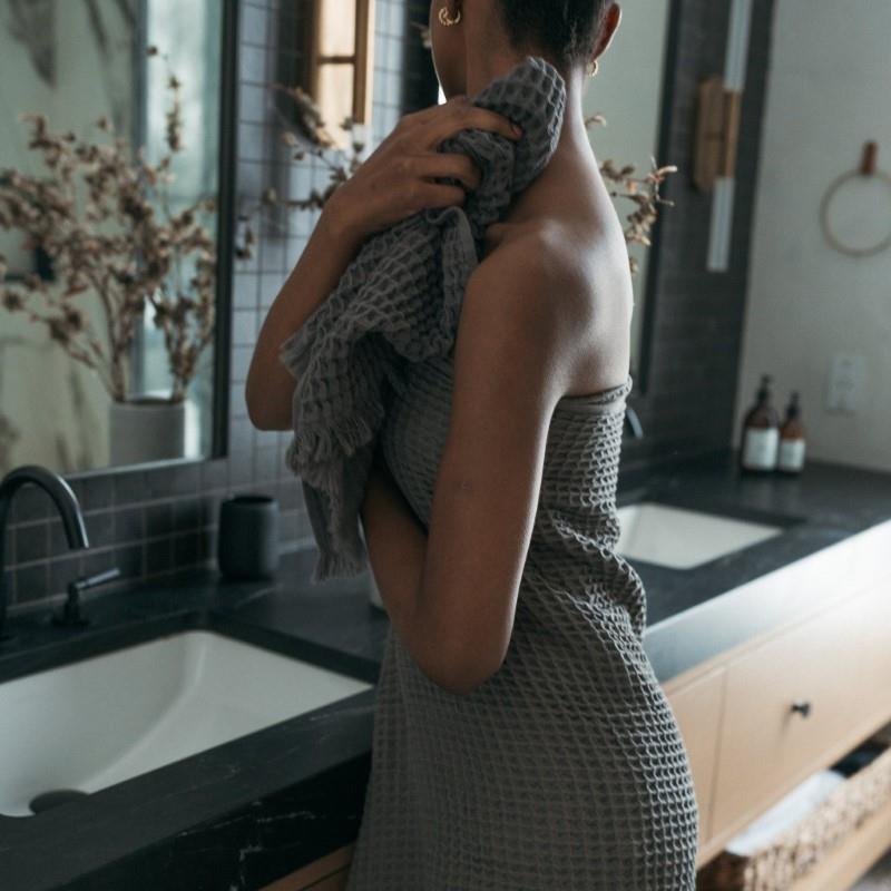 Pokoloko French Waffle Towel - Anthracite