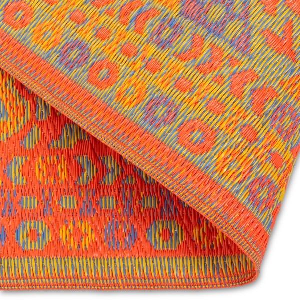 Turkish Orange &amp; Blue Outdoor Mat