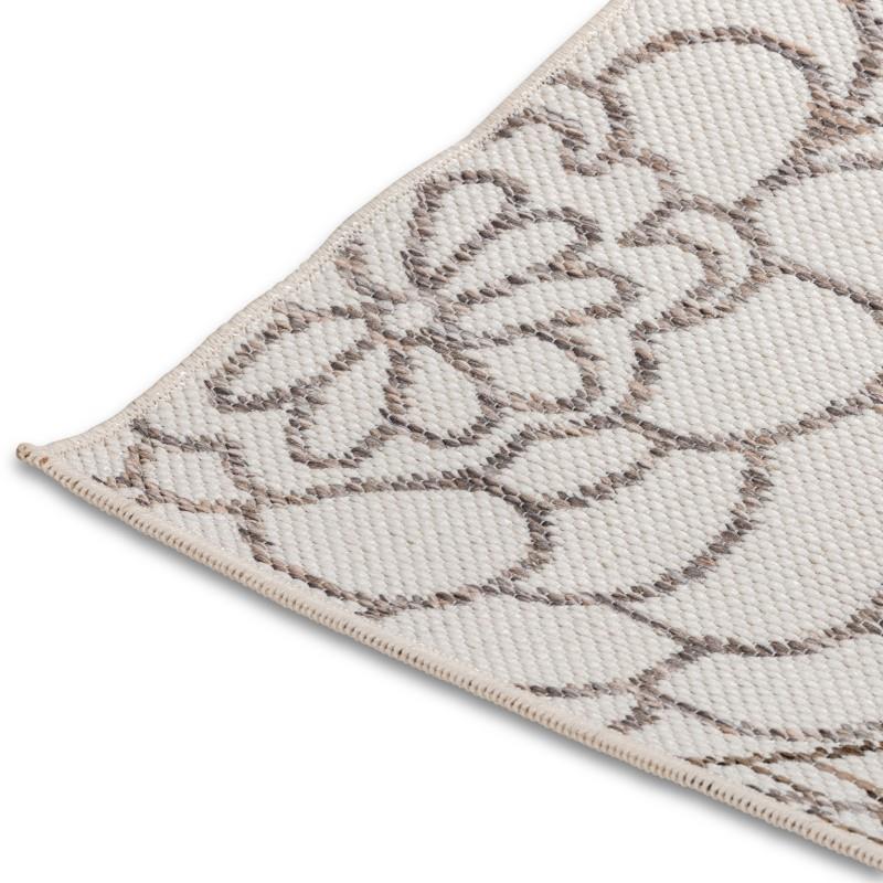 Marbella Neutral Flowers Outdoor Rug