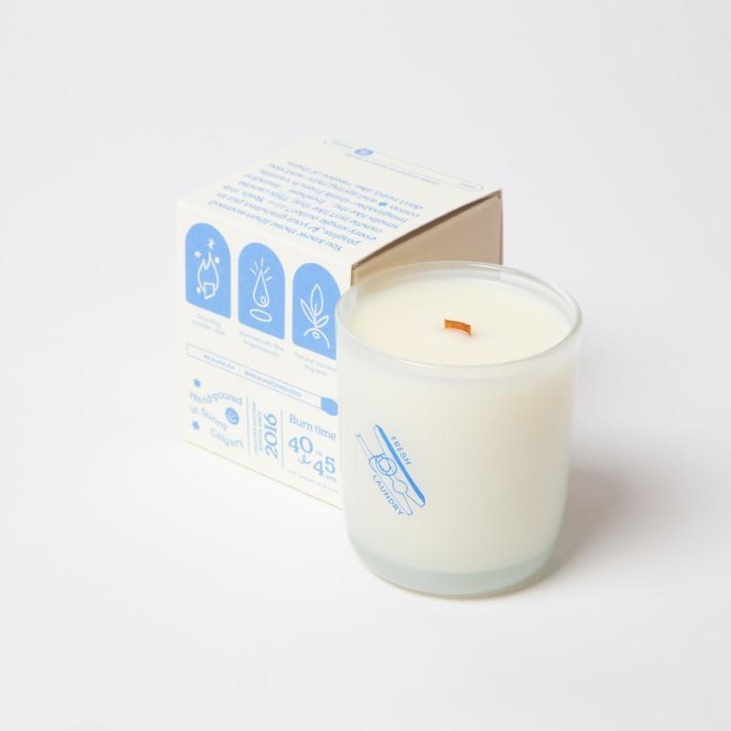 Fresh Laundry - Rain, Cotton &amp; Vanilla Coco Soy 8oz Candle