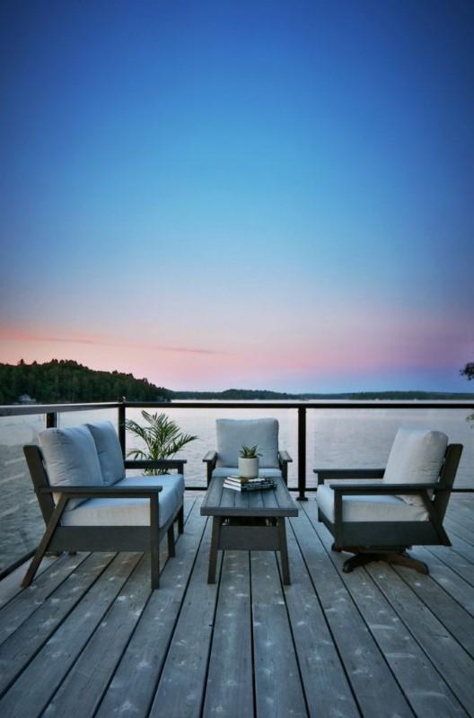 C.R. Plastics Tofino Swivel Arm Chair