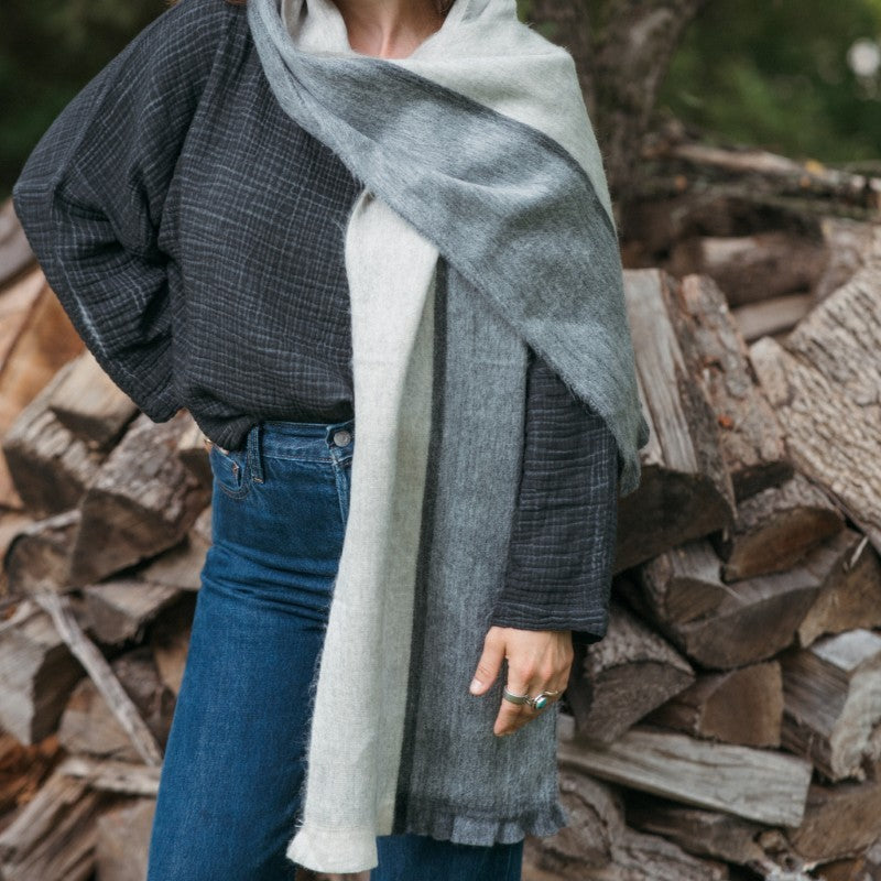 Pokoloko Alpaca Seamless Multi Stripe Scarf, Nevada