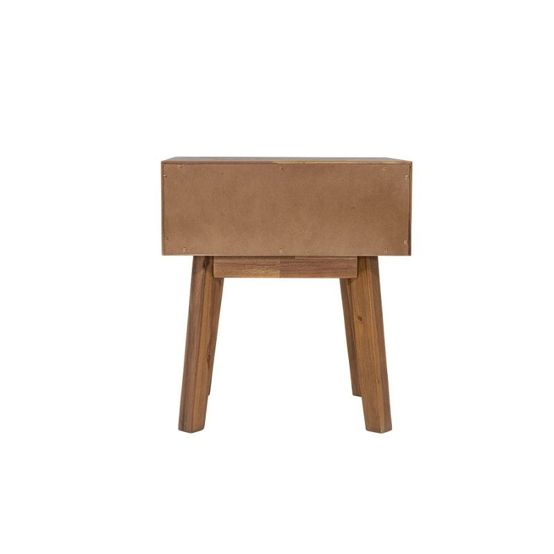 Gia 1 Drawer Nightstand - Warm Pecan