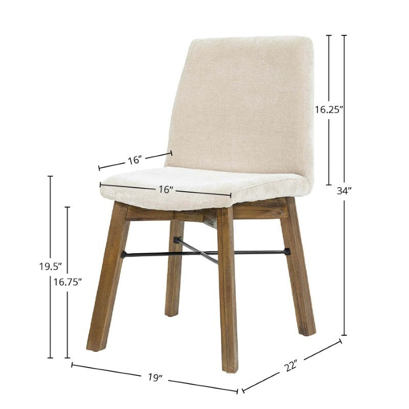 Gia Dining Chair - Warm Pecan - Sand