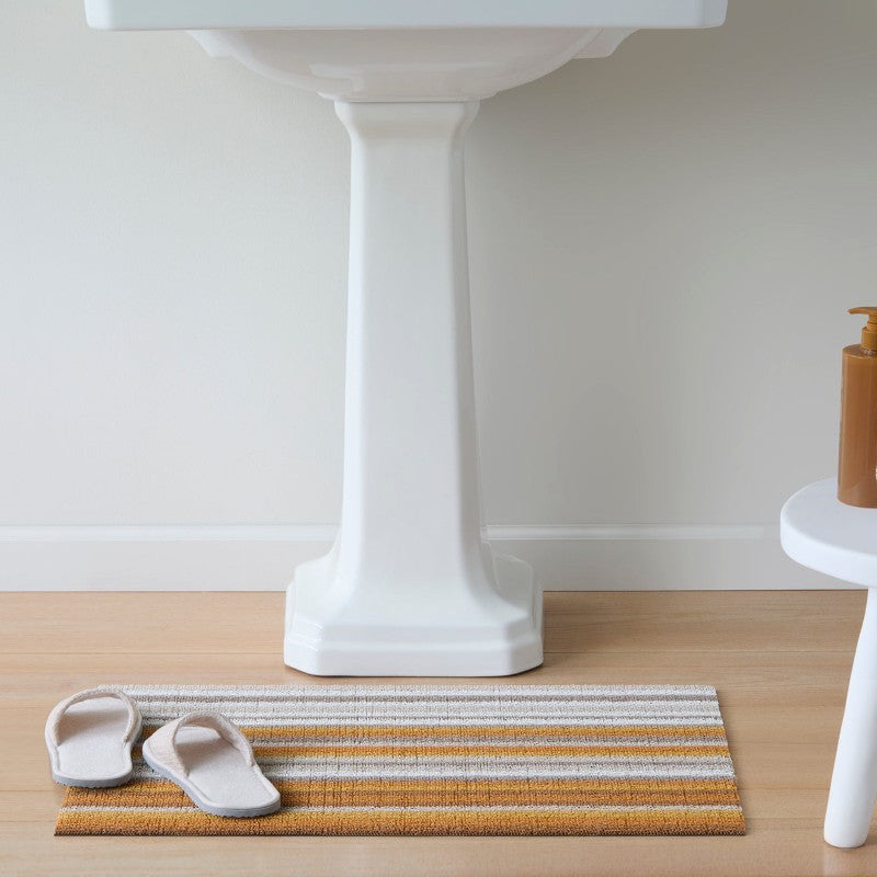 Chilewich Horizon Stripe Shag Mat, Desert