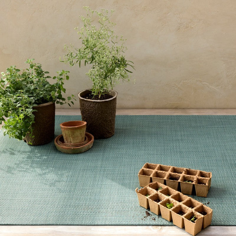 Chilewich Basketweave Woven Mat, Celadon