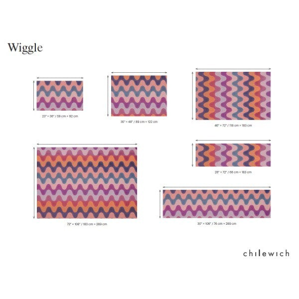Chilewich Wiggle Woven Mat, Heatwave