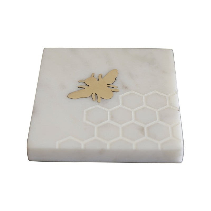 Bee Marble Coaster, Set of 4