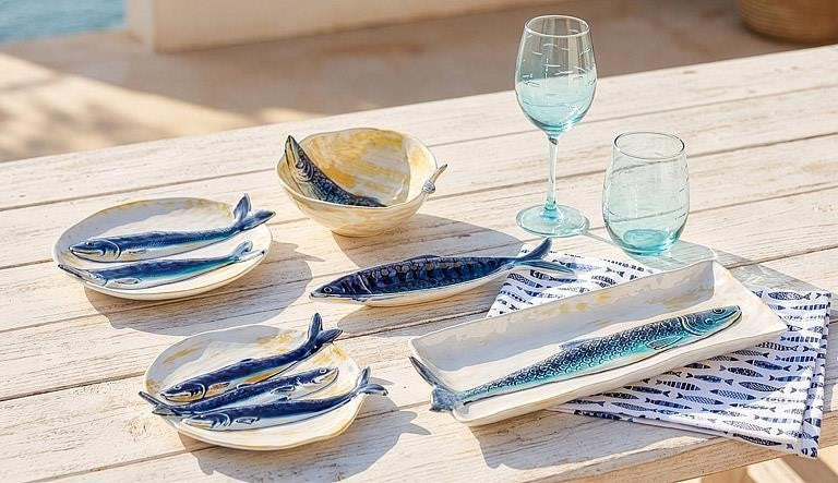 Round Slim Fish Small Bowl, 5"D
