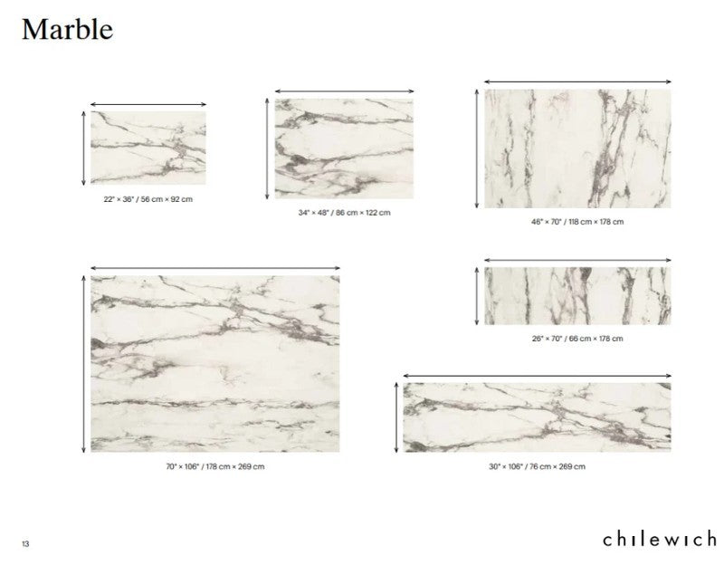 Chilewich Marble Woven Mat, Calacatta