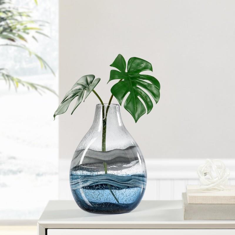 Andrea Swirl Vase - Blue