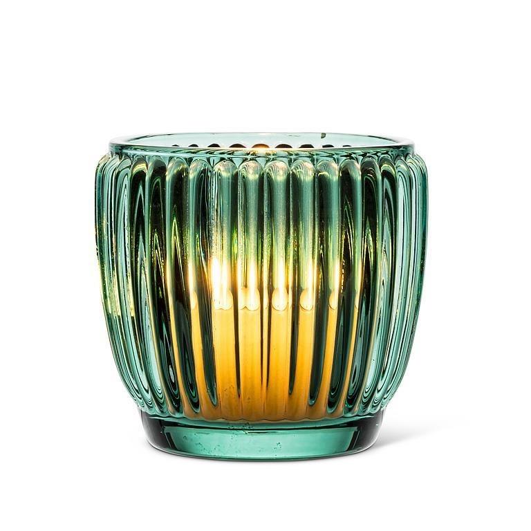 Ribbed Votive Candle Holders, 3"H