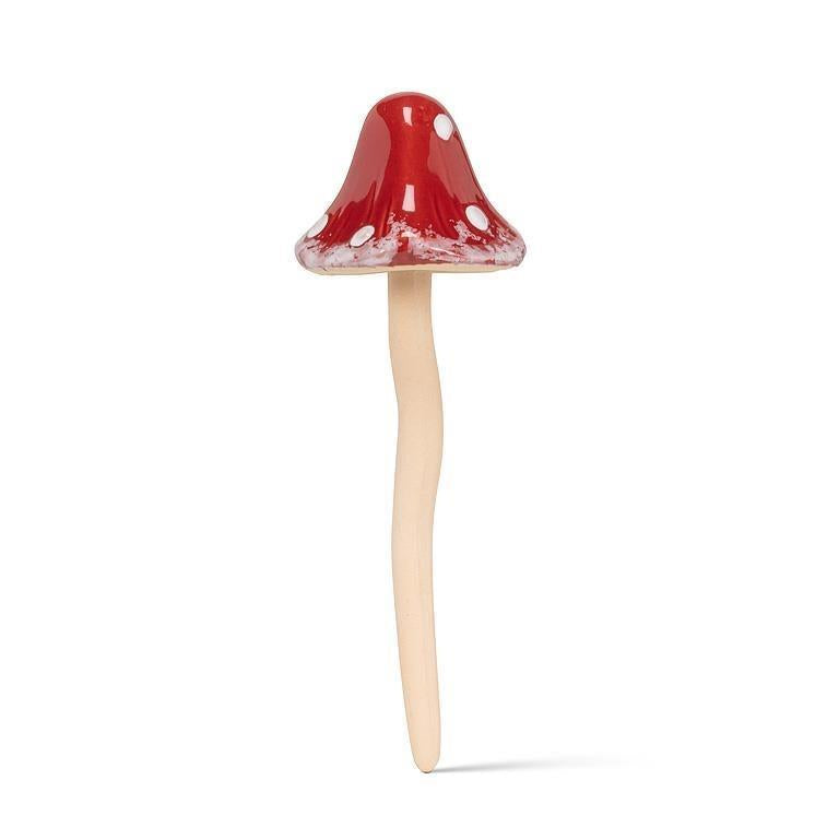 Small Speckled Mushroom Garden Stake, 7"H