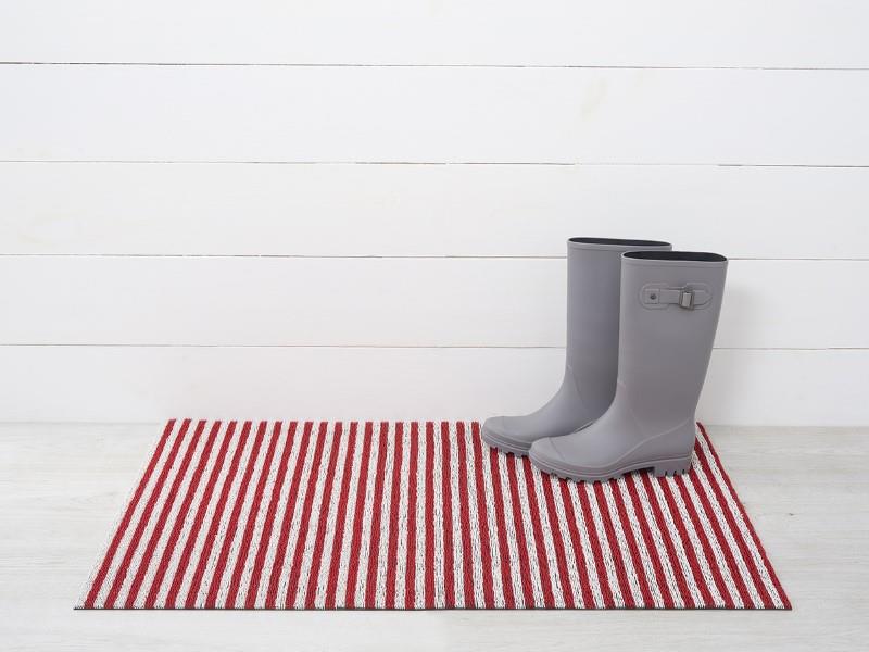 Chilewich Breton Stripe Shag Mat, Candy