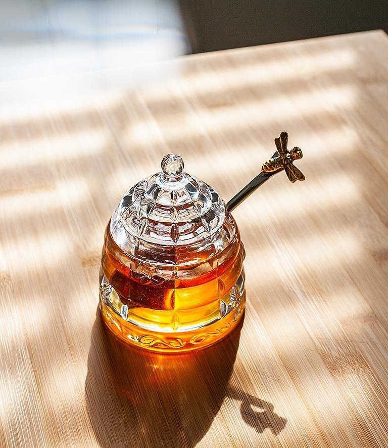 Beehive Honey Pot w/Lid