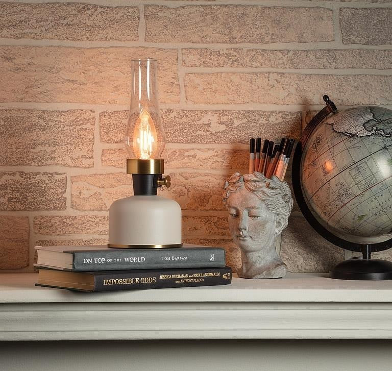 Lantern LED Lamp with Chimney, 10.5"H