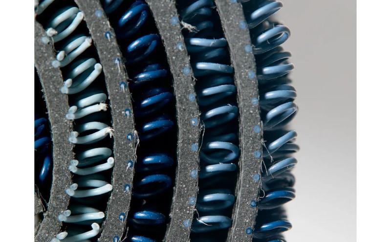 Chilewich Bounce Stripe Shag Mat, Storm