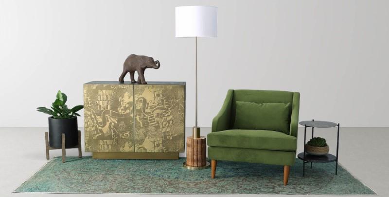 Missy Green Velvet Club Chair