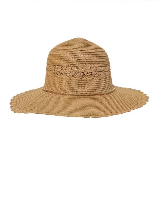 Brim Straw Hat W/Tassel Strap