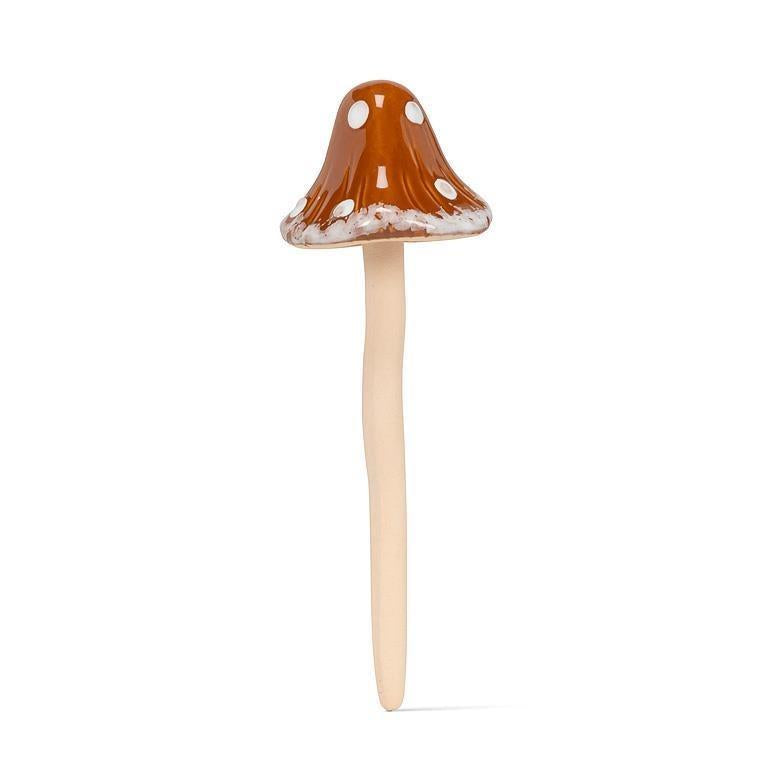 Small Speckled Mushroom Garden Stake, 7&quot;H