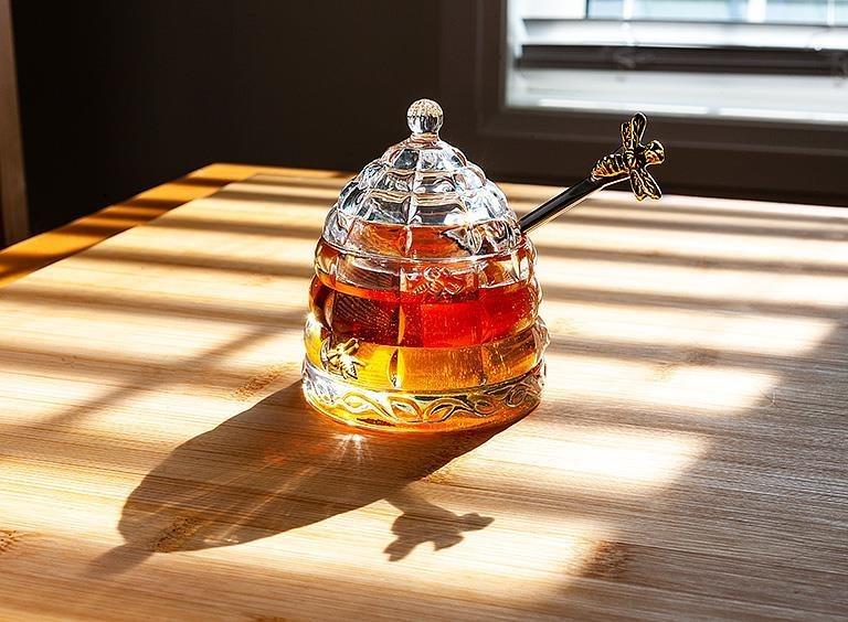 Beehive Honey Pot w/Lid