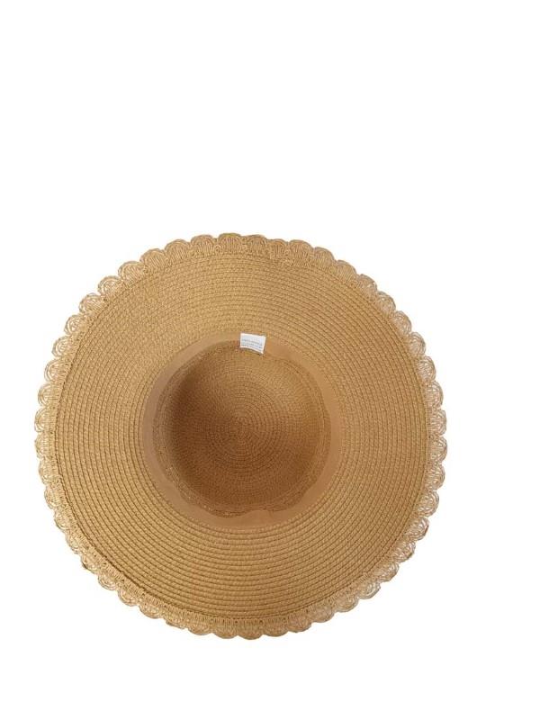 Brim Straw Hat W/Tassel Strap