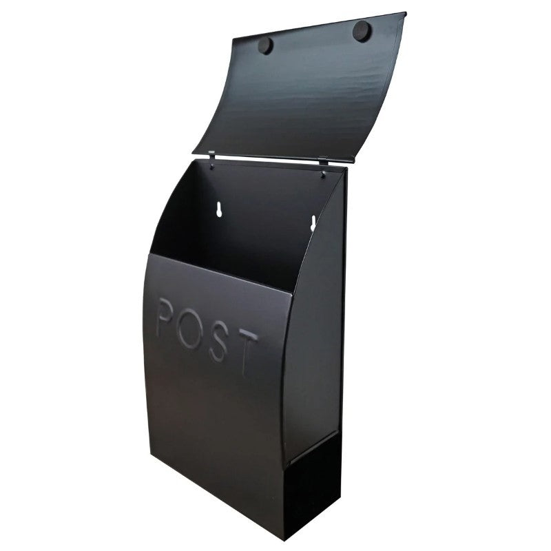 Black Milano Pointed &#39;POST&#39; Mailbox