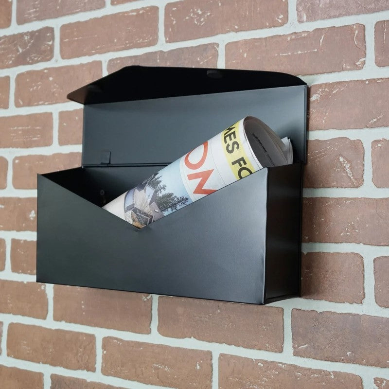 Black Long Envelope Mailbox