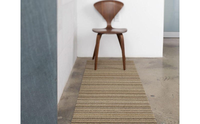 Chilewich Indoor/Outdoor Skinny Stripe Shag Mat, Mushroom