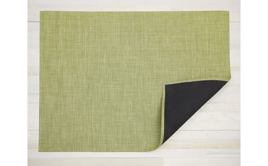 Chilewich Mini Basketweave Woven Floor Mat, Dill