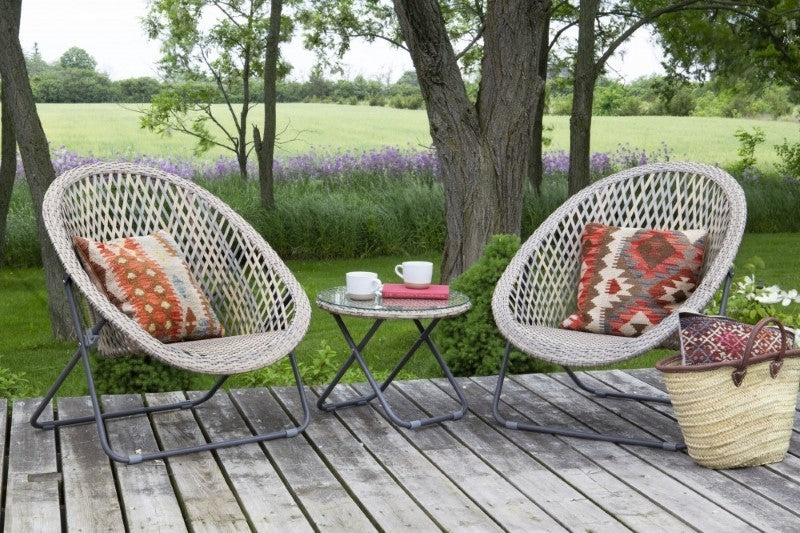 Rockford Rattan Scoop Seating Set of 3