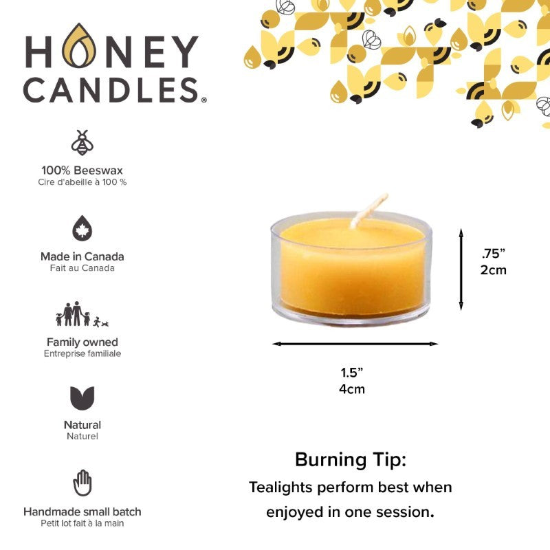 Honeybee Tealight Candles, Set of 6
