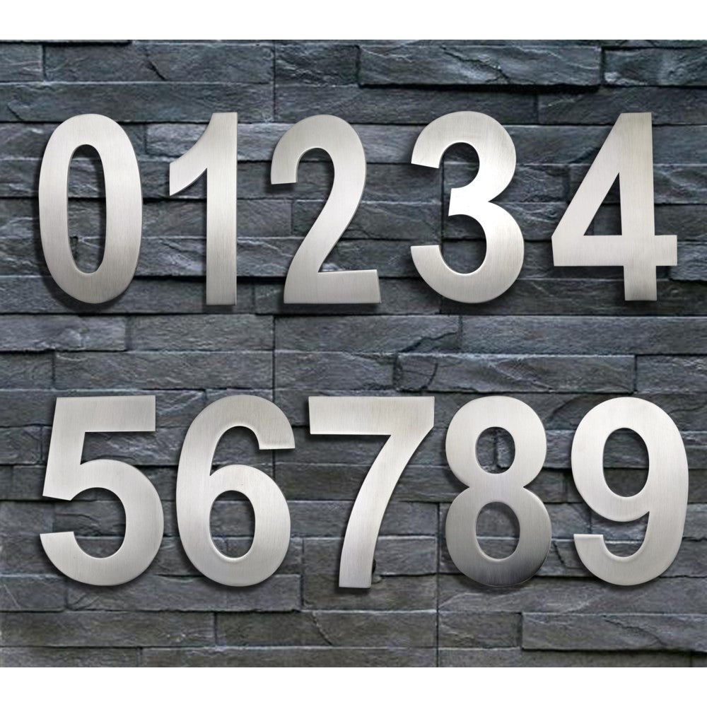 Stainless Steel Arial House Number 1