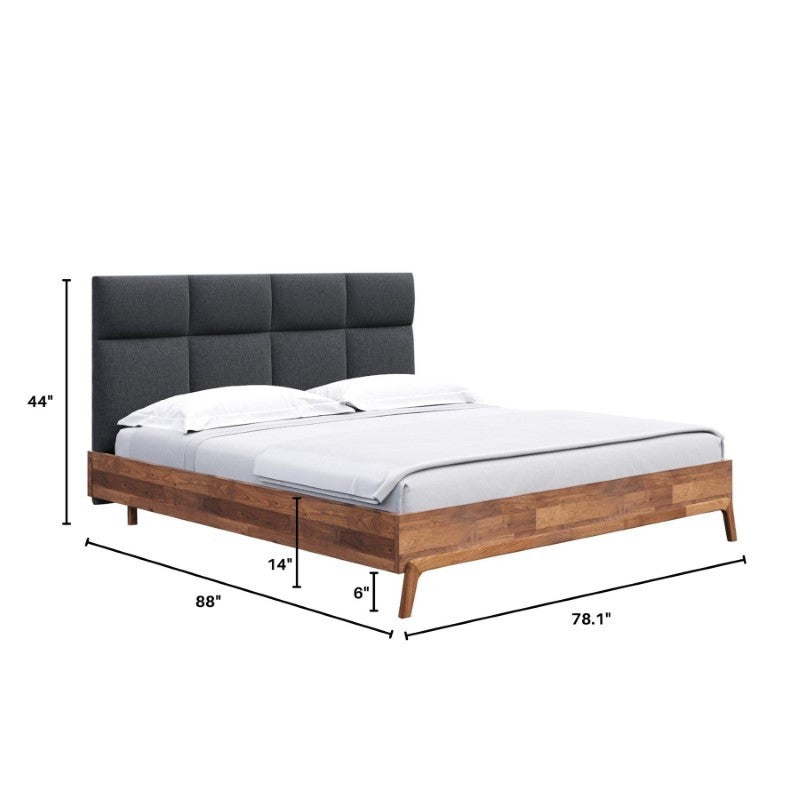 Remix Grey King Bed