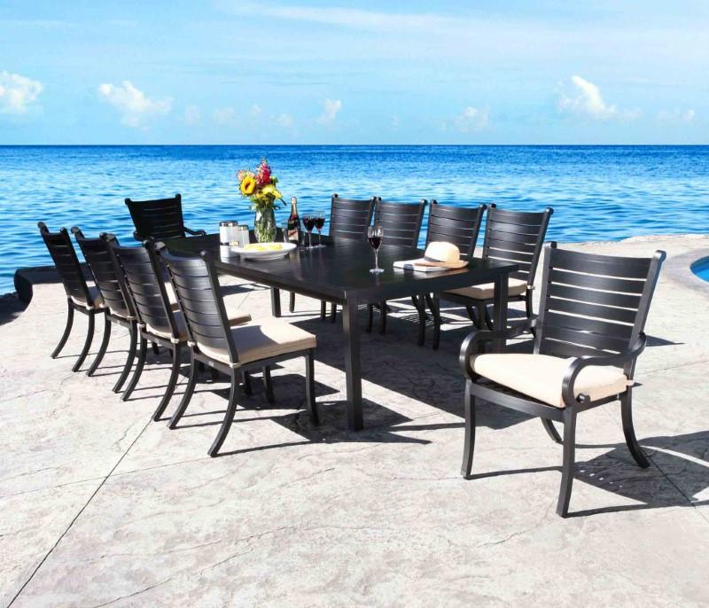 Monaco Outdoor Dining Table - Black