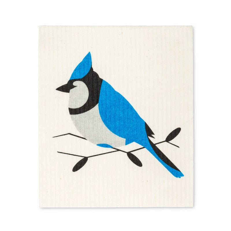 Blue Jay Swedish Dishcloth, Set of 2