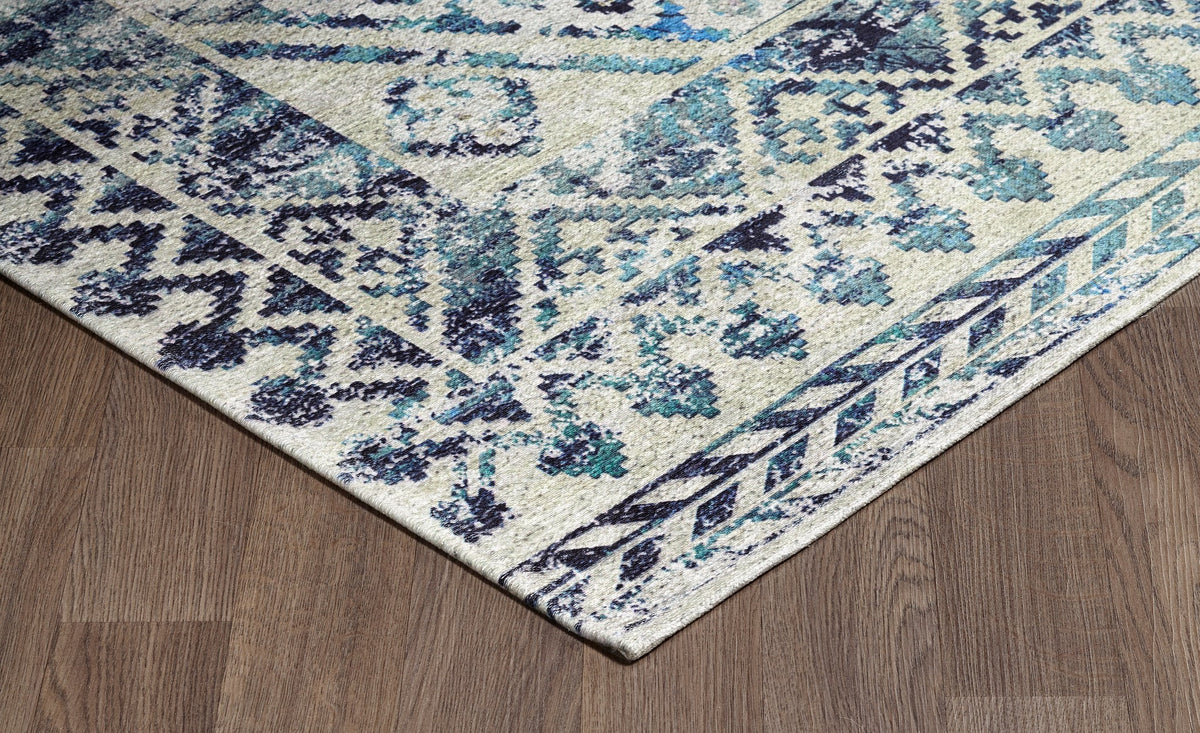 Sparx Sultana Distressed Machine Washable Rug