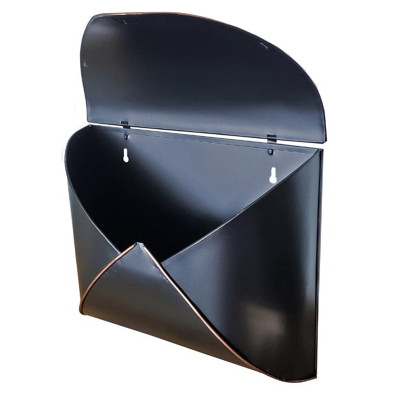 Black &amp; Copper Envelope Pouch Mailbox