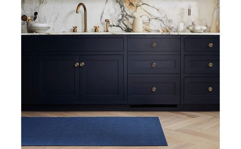 Chilewich Breton Stripe Shag Mat, Blueberry